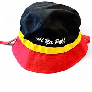 Disney Mickey Mouse Reversible Bucket Hat Toddler 49cm NWT Red Black Kid Sun Hat